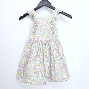 Tahari Off White Yellow Floral Ruffle Cottage Sweet Girl Dress Girls Size  5